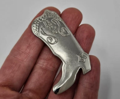 10 piezas Bota de Vaquero Tono Plateado Metal Western Sin Perforar Conchos Cuero Artesanía Foto 1 de 4