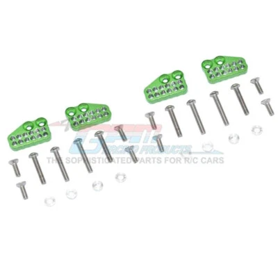 GPM Aluminum Front & Rear Shock Mount (28Pcs) Set Green : Axial Capra 1.9 UTB - Image 1 of 4