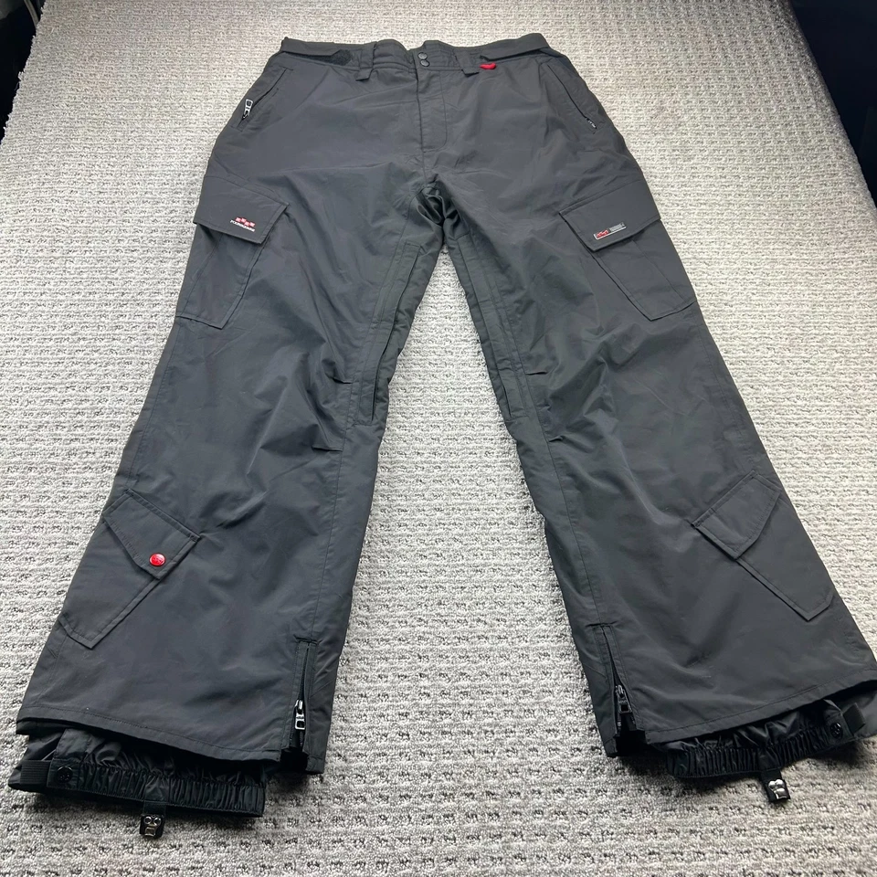 FOURSQUARE 10K Snowboard Pants Men Size Large L Black Ski Snow Pant Water Resist Foto 1 de 4