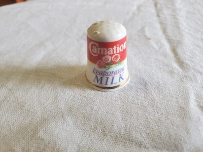 Clavel de dedal de cerámica leche evaporada Blacktop hueso porcelana costura lácteos decoración Foto 1 de 4