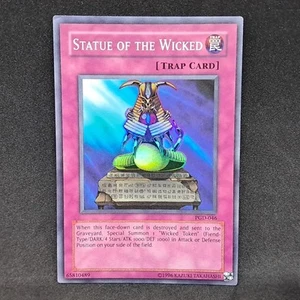 Statue of the Wicked PGD-046 Unlimited Super Rare LP Light Play Yu-Gi-Oh! Card - Picture 1 of 6