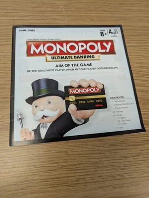 Monopoly Ultimate Banking Rules booklet - SPARES - Mint condition Spare parts - Image 1 of 3