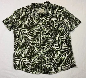 American Eagle Shirt Mens XL Green Button Down Seriously Soft Floral Hawaiian - Picture 1 of 8