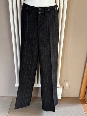 Calça larga listrada de rugby cinza Ralph Lauren - Imagem 1 de 3