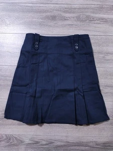 Lands End Skirt Girls Size 14 Blue Navy School Uniform Adjustable Bottoms Kids - Picture 1 of 6