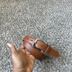 Brooks Brothers Brown Silver Buckle Genuine Leather Dress Belt Size 34 New - Picture 1 of 7
