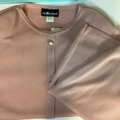 Vintage 1990’s Sag Harbor Pink Sweater & Skirt Set Size Medium Made in USA - Image 1 of 4