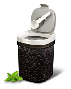 Airtight Coffee Storage Container, 1.1QT/1300ML Plastic Kitchen Canister Coffee - Picture 1 of 6