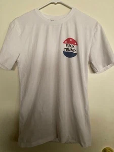 SELTENES ZARA SLIM FIT HEMD WEISS - F*CK TRUMP - Bild 1 von 2