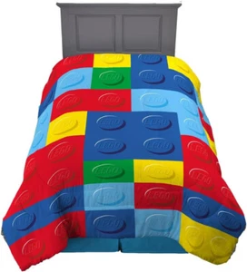 LEGO Ladrillos Reversible Microfibra Suave Doble Edredón, Nuevo - Imagen 1 de 4