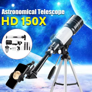 Teleskop Astronomie 70/400mm Refraktor mit Stativ Handy-Adapter Rucksack Kinder - Bild 1 von 9