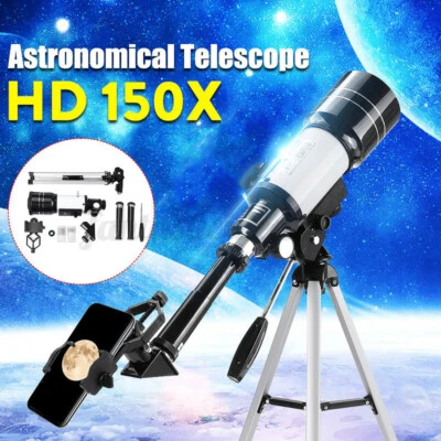 Teleskop Astronomie 70/400mm Refraktor mit Stativ Handy-Adapter Rucksack Kinder - Bild 1 von 4