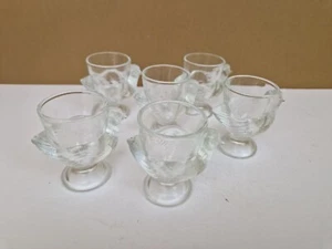 CRISTAL D'ARQUES COQUETIER hen chicken glass egg cups x 6 - Picture 1 of 8