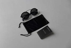 Yohji Yamamoto YY5009 Round Sunglasses in Black - Brand New, RRP £395 - Picture 1 of 12