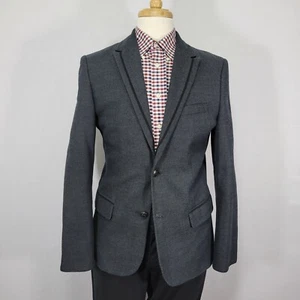 Guess Men's Sport Coat Blazer Two Button Navy Twill Cotton Blend Size Medium - Picture 1 of 15