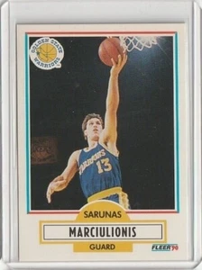 1990-91 Fleer Rookie Card #65 Sarunas Marciulionis Golden State Warriors - Bild 1 von 1