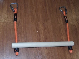 New - 16" Birch Wood Monkey Bars ORANGE Ripline 36ft Portable Jungle Gym RIP.943 - Picture 1 of 1