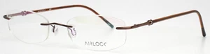 AIRLOCK Divine 202 210 Brown Womens Oval Rimless Eyeglasses 50-18-135 B:28 - Picture 1 of 14