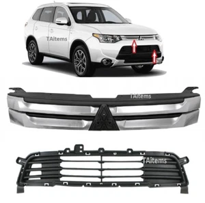 VORDERER OBERER MITTLERER GRILL 2 STCK. FÜR MITSUBISHI OUTLANDER 2014-2015 - Bild 1 von 6