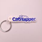 Vtg Catnapper Most Comfortable Chairs Kitty Cat Nap Rubber Keychain Key Ring USA