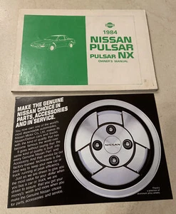 1984 Nissan Pulsar NX Owner’s Manual + Parts, Options & Accessories Insert - Picture 1 of 2