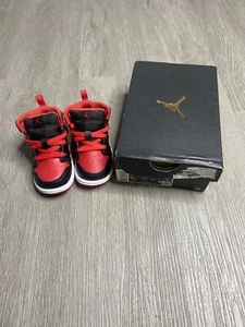 Air Jordan  1 Mid Alternate Bred (TD) Toddler  Size 5c DQ8425-060 Blk/Red/Wht - Picture 1 of 8