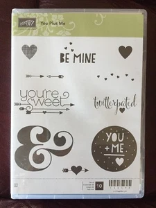 Stampin'UP "YOU PLUS ME"! NUEVO~MONTAJE DE GOMA/ADHERENTE~ Juego/10 dichos con AMOR~San Valentín - Imagen 1 de 2