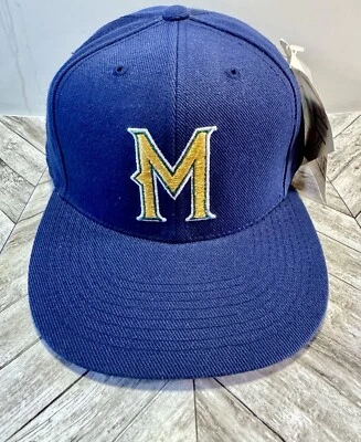 NUEVO CON ETIQUETAS De colección Milwaukee Brewers Gorra de Béisbol Para Hombres 6 5/8 Azul Deportes Especialidades B Foto 1 de 4