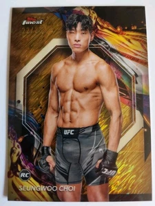 Seungwoo Choi 2024 Topps Finest UFC Gold Shimmer Refractor SP 22/39 #163 RC - Picture 1 of 2