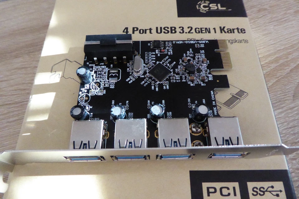 Scheda di espansione CSL PSIe USB 3.2 Gen 1 4x porte - Immagine 1 di 1