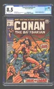 Conan the Barbarian 1 CGC 8.5 White Pages Marvel Comics 1970 - Picture 1 of 2