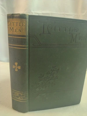 Little Men by Louisa May Alcott Vintage 1899 Boston Illustrated Green Hardcover - Image 1 of 4