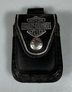 Vintage Made In USA Zippo Harley Davidson Leather Lighter Pouch - Picture 1 of 8