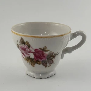 Ancienne tasse Demitasse UNIQUEMENT Japon roses roses peintes à la main remplacement LIRE - Photo 1/13