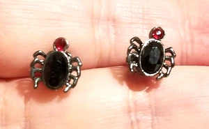**New Avon Halloween Rhinestone Spider Earrings** - Picture 1 of 4