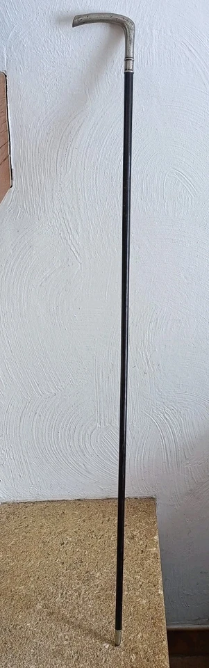 Ancienne Cannes Pommeau Argent Massif 91 cm - Photo 1/4