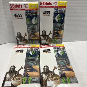 Star Wars Mandalorian (4) 5 Packs Briefs Underwear Size 8 - 20 Pairs - Picture 1 of 3