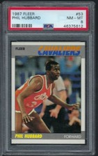 1987 Fleer Basketball #53 Phil Hubbard PSA 8