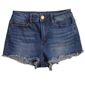 Pantalones Cortos de Jean SO Para Mujer 5 Lavado Medio Favoritos Tiro Alto Cortado Denim - Imagen 1 de 7