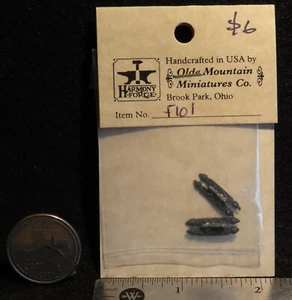 " H " Style Hinge (NON-Working) ok Hispanic Door 1:12 Miniature #F101 Tin Finish - Picture 1 of 3