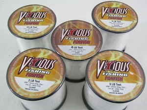 VICIOUS PANFISH CLEAR MONOFILIMENT FISHING LINE 2lb to 10lb Spools - Picture 1 of 6