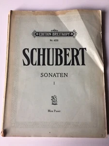 Franz Schubert Sonaten Vol I Piano Nr 4221 Sheet Music Breitkopf Germany Vintage - Picture 1 of 10