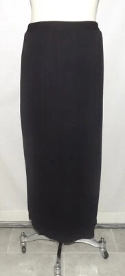 CHALOU Negro Poliéster Crepé Completamente Forrado Maxi-Largo Pull-On Falda 22 EE. UU. / 56 UE Foto 1 de 3