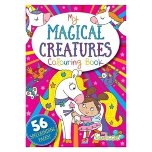 A4 Magical Creatures Colouring In Book - Girls Kids Childrens Unicorn Activity - Picture 1 of 1