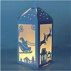 (Silver) Christmas Lantern Box Cutting Dies Metal Stencils For
