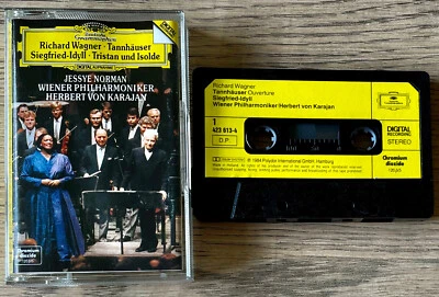 DG 423 613-4 WAGNER TANNHAUSER ETC CASSETTE ALBUM KARAJAN 1988 WEST GERMANY - Image 1 of 2
