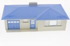 Plasticville Blue and White Ranch House Glued No Box Good Doors See Description