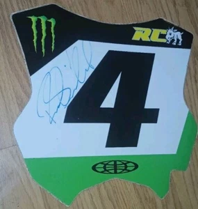 Ricky Carmichael RC Signed SMX Monster Energy AMA Supercross Number Plate Decal - Picture 1 of 1