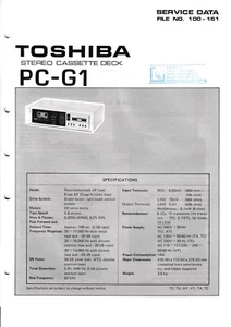 Service Manual Guide For Toshiba PC-G1 - Picture 1 of 1
