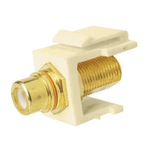 Skywalker F Female to RCA Female Keystone Jack Insert (Yellow Band, Ivory) - Bild 1 von 8
